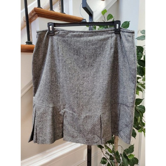 George Women's Solid Gray Polyester & Wool A-Line Casual Skirts Size 18W - Picture 4 of 10